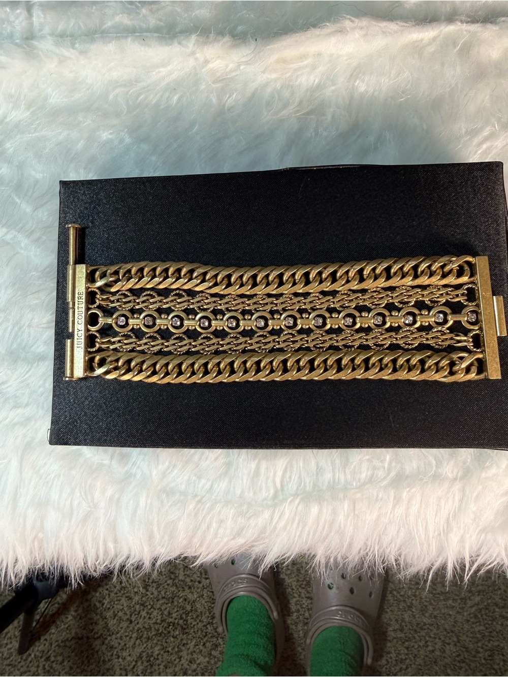 Juicy Couture Antique Gold Multi-Chain Bracelet
